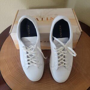 Portland Leather Company Patina Low Top White Sneakers with Box